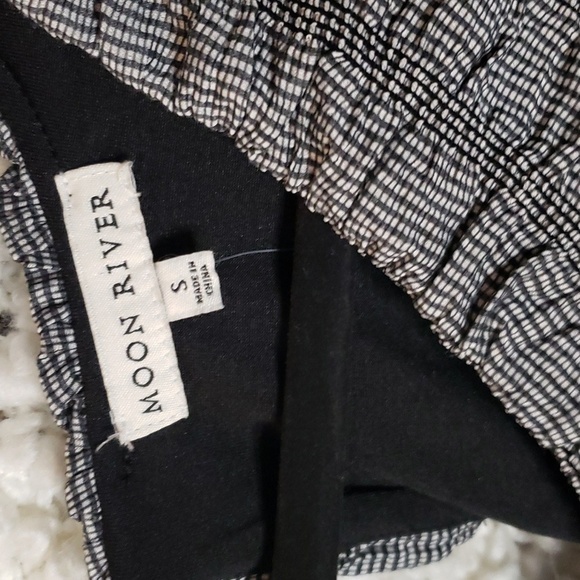 Moon river women’s gingham mini dress with long sleeves small - Picture 4 of 12